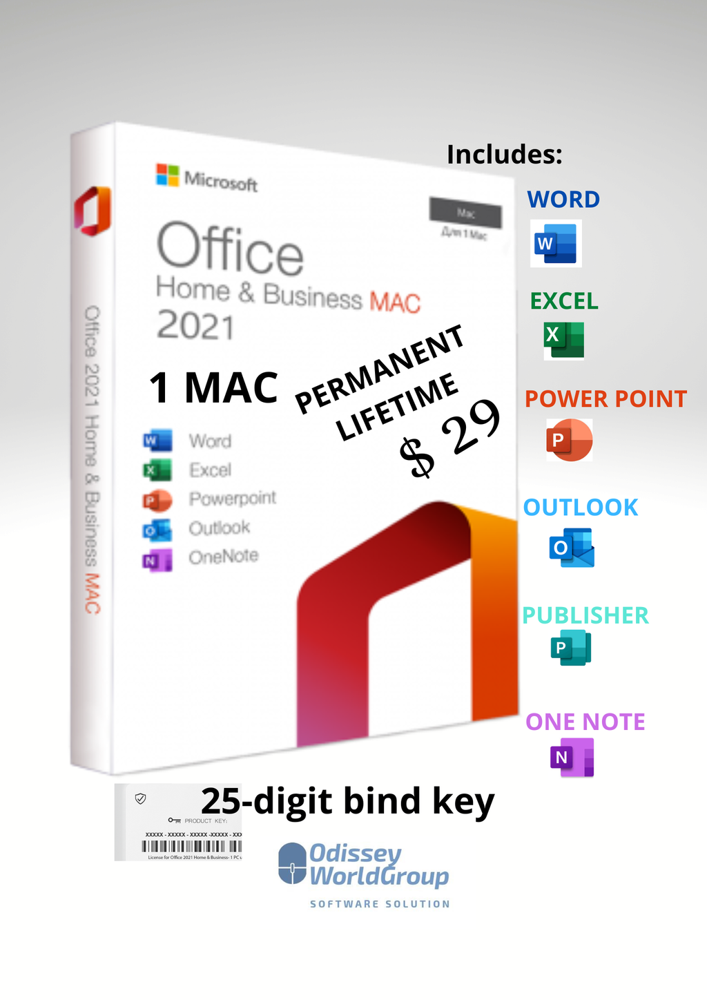 Office for Mac - Bind key Office Home and Business 2021