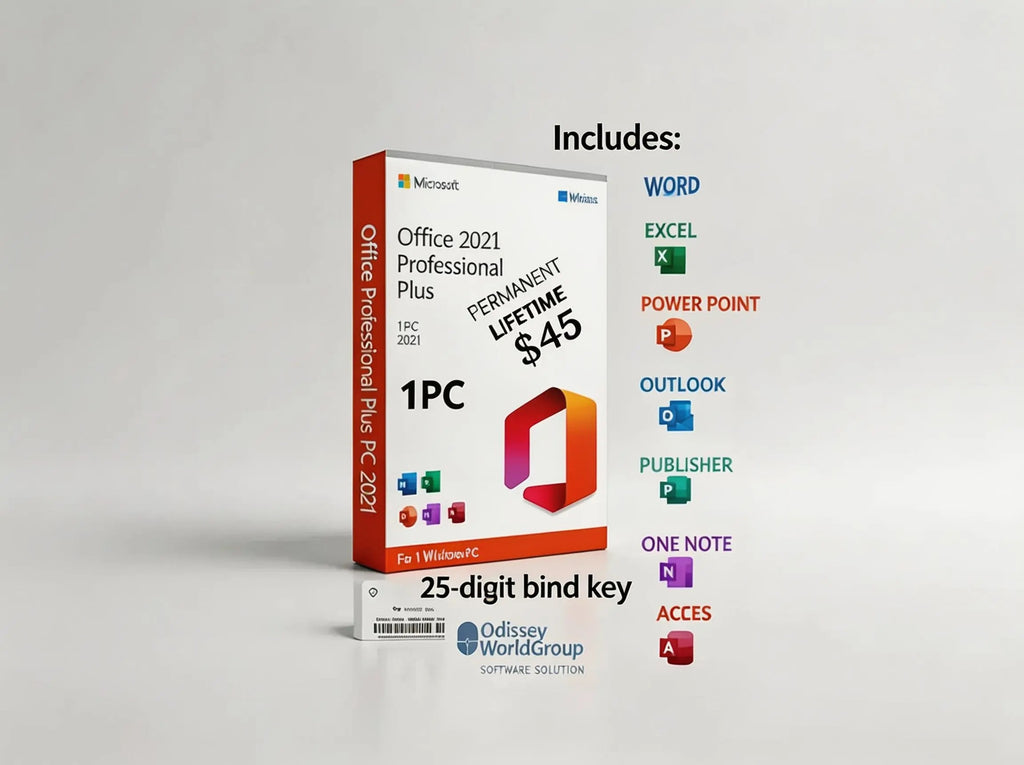 Office for Windows - Bind key Retail Office Profesional Plus 2021 - LIFETIME