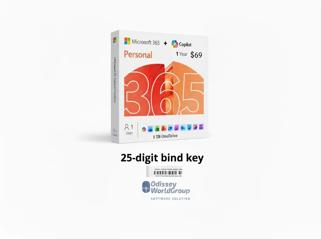 Microsoft copilot 365 Personal - 1 Year - Bind Key Retail